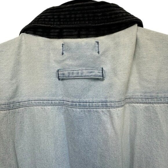 Vintage Fads 14 Jean Shirt Dress Long Sleeve Light Wash Denim Button Down Maxi - Picture 8 of 8